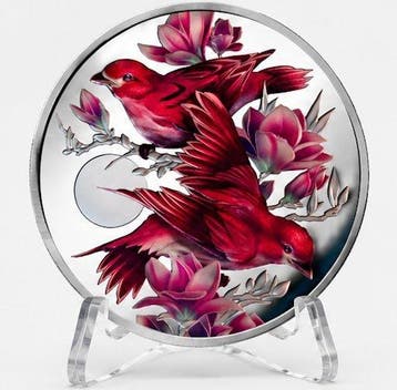 Niue. 2 Dollars 2026 – Birds of Beauty – Purple Finch &