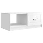 vidaXL Salontafel Hoogglans Wit 90 x 50 x 37 cm Bewerkt hout, Huis en Inrichting, Verzenden, Nieuw