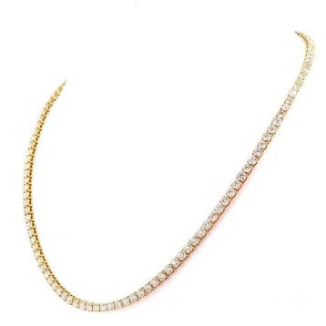 Halsketting - 14 karaat Geel goud - 15.01ct. tw. Diamant, Nieuw