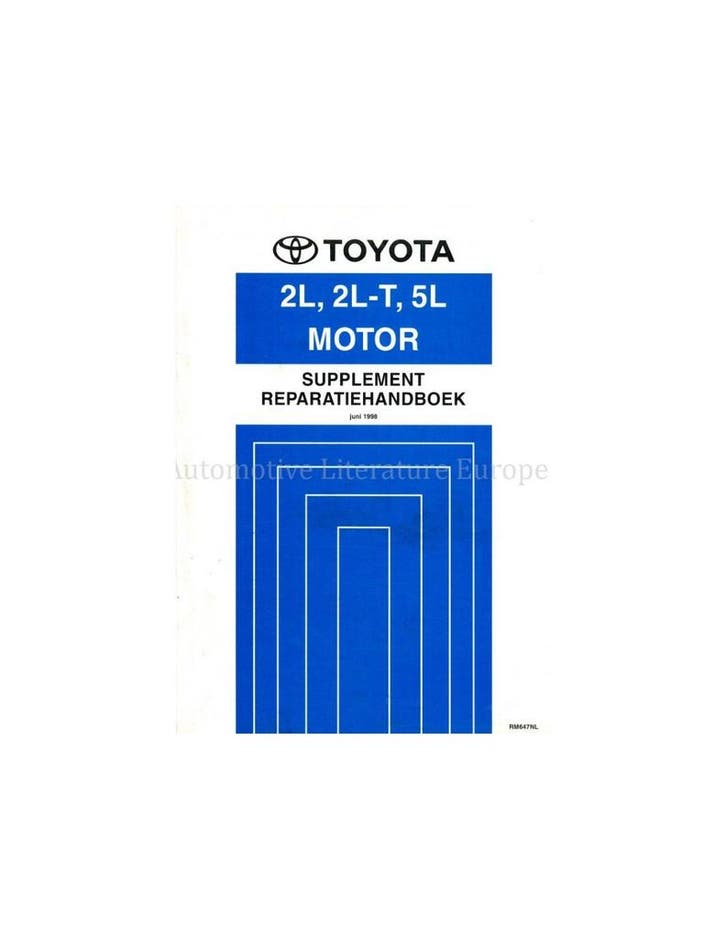 1998 TOYOTA HIACE | HILUX | DYNA (100 | 150) (2L | 2L-T |, Auto diversen, Handleidingen en Instructieboekjes