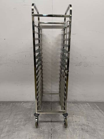 Chariot à feuilles en acier inoxydable 16 x 60/40 cm 173 cm, Verzenden