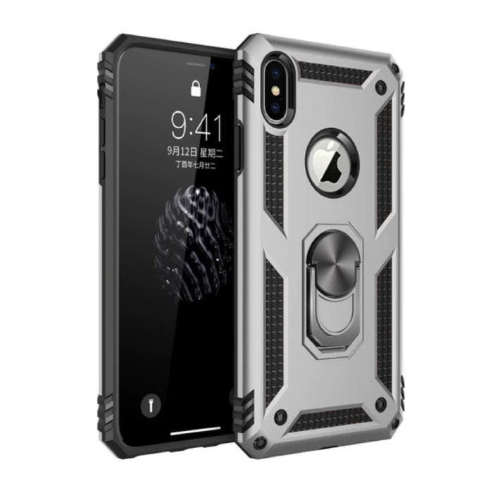 iPhone 8 Plus Hoesje  - Shockproof Case Cover Cas TPU Grijs, Télécoms, Téléphonie mobile | Housses, Coques & Façades | Apple iPhone