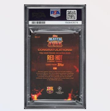 2025/26 Topps Match Attax Lamine Yamal #RH-LY Ultra-Rare Red