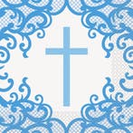 Communie Servetten Blauw 16st, Verzenden, Nieuw
