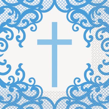 Communie Servetten Blauw 16st, Verzenden, Nieuw