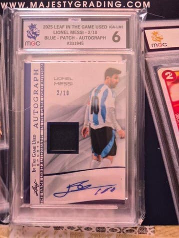 2025 Leaf In the Game Used Lionel Messi 2 Carte patch,, Verzamelen, Nieuw
