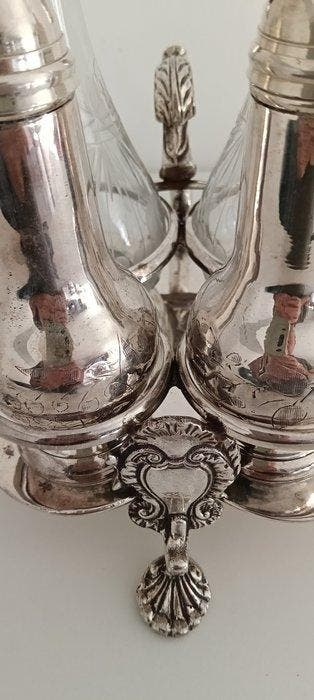 Tafelservies (5) - Glas, Verzilverd - Verzilverd