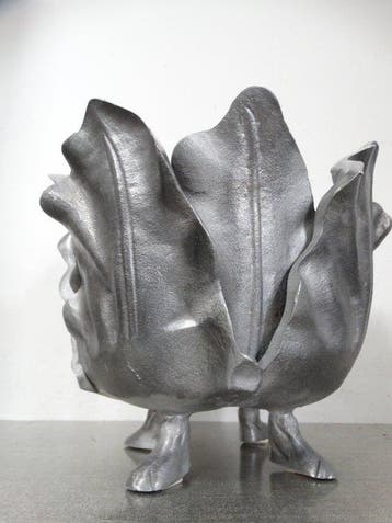Centre de table (2) - Cache-pot Tulp en aluminium / inox -, Antiek en Kunst