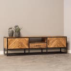 Tv-meubel Mangohout Kjeld 180 cm, Verzenden, Nieuw, Overige houtsoorten, Industriële meubels