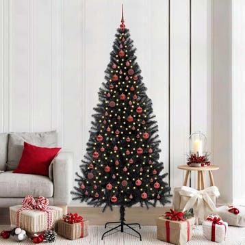vidaXL Kerstboom Zwart 210 cm PVC, Diversen, Kerst, Verzenden, Nieuw