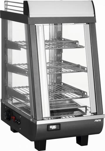 Warmhoudvitrine RVS LEON 76L | 1.2kW | LED verlichting |, Verzenden