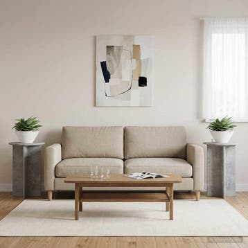vidaXL Plantenstand 2 st Betongrijs Ø40 x 60 cm Bewerkt hout, Verzenden, Nieuw