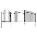 vidaXL Tuinpoort Woerden staal 1,5x4 m zwart, Tuin en Terras, Verzenden, Nieuw
