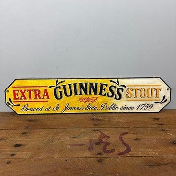 Reclamebord - Guinness - Gietijzer, Antiquités & Art, Antiquités | Assiettes décoratives & Carrelages