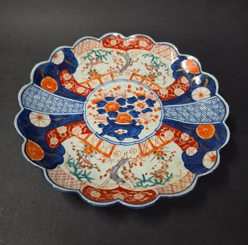 Bord - Porselein - Groot imari bord