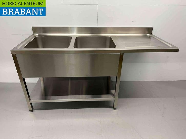 Evier en acier inoxydable double évier Premium-line 180 cm, Articles professionnels, Horeca | Autre, Envoi