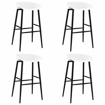 vidaXL Barstoelen 4 st wit, Huis en Inrichting, Barkrukken, Verzenden, Nieuw