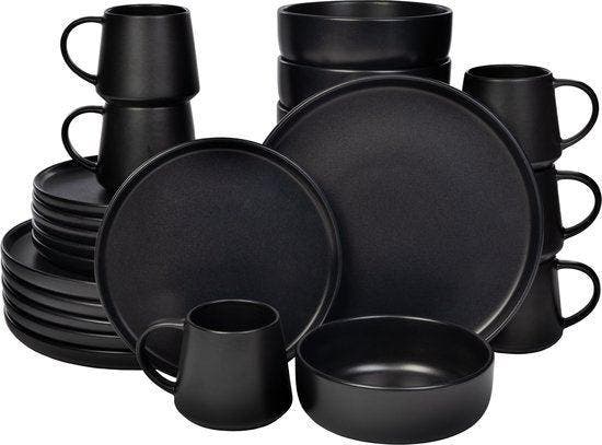 2dekans | Deleca Serviesset 6 Persoons Kyoto - Koffiekopjes, Elektronische apparatuur, Vaatwasmachines, Ophalen of Verzenden