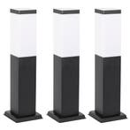 Tuinverlichting Modern Stein set 3 stuks Tuinlamp zwart, Verzenden, Nieuw