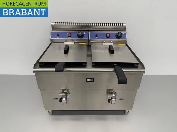 HCB RVS Dubbele Friteuse Frituur 2 x 14 liter PROPAAN GAS, Zakelijke goederen, Horeca | Keukenapparatuur, Ophalen of Verzenden