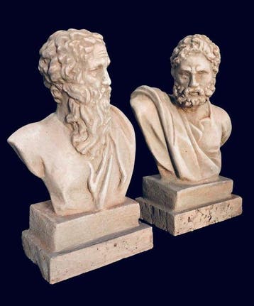 sculptuur, San Pietro e Paolo - 29 cm - Steen
