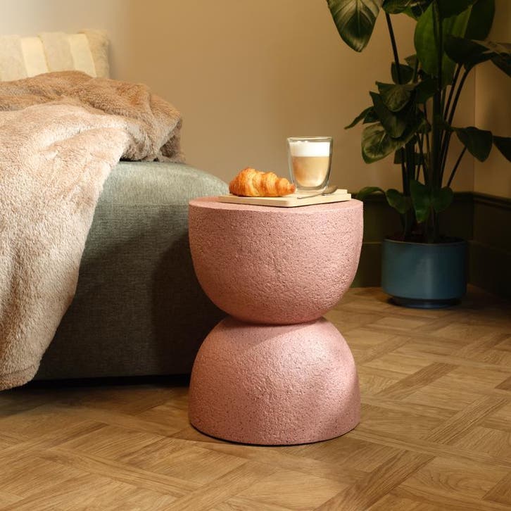 Table dappoint diabolo - rose - 30 x 30 x 38 cm, Huis en Inrichting, Woonaccessoires | Overige, Verzenden