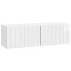 vidaXL Wandmontage TV-kast Hoogglans Wit 98 x 31 x 30 cm, Huis en Inrichting, Kasten |Televisiemeubels, Verzenden, Nieuw