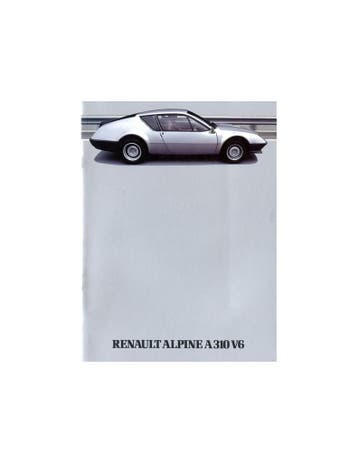 1984 ALPINE A310 V6 BROCHURE DUITS
