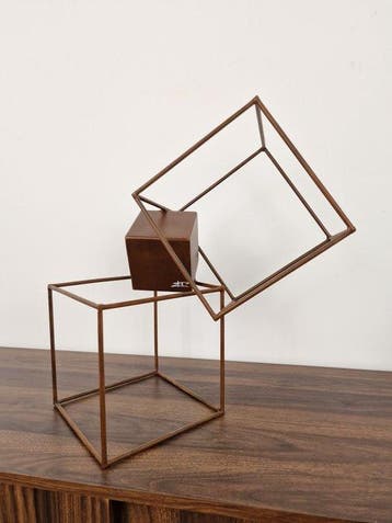 José Soler Art - Tri Cubes Rust, Antiquités & Art