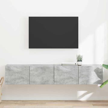 vidaXL TV Wandkast 2 st Betongrijs Bewerkt hout, Verzenden