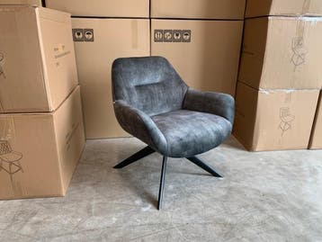 Veiling - Fauteuil Las (2 stuks) - Velours - Velvet - Groen, Nieuw