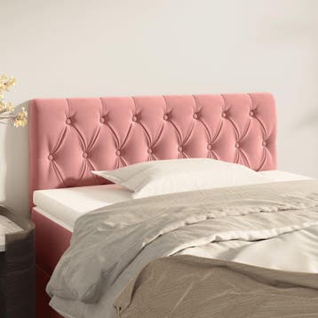 vidaXL Hoofdbord 90x7x78/88 cm fluweel roze, Verzenden, Nieuw