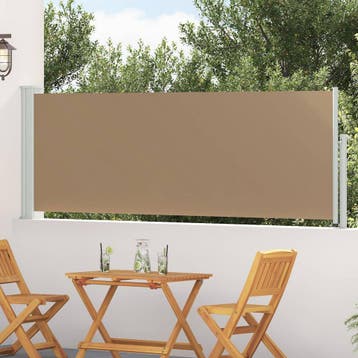 vidaXL Uittrekbaar Zijscherm 300 x 100 cm Polyester, Verzenden, Nieuw