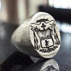 Zilver - Zegelring - Bisschoppelijk zegel., Antiek en Kunst