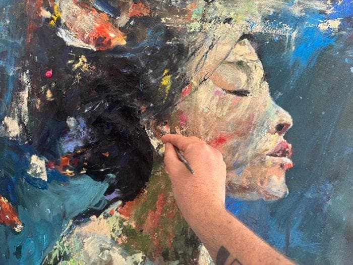 GREG (1970, Spain) - Meditación - XL - No. Reserve, Antiquités & Art, Art | Objets design