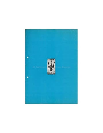 1978 MASERATI PORTFOLIO BROCHURE, Ophalen of Verzenden, Nieuw