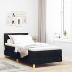vidaXL Boxspring bed met kussen met hoofdeinde Zwart 100 x, Verzenden, Nieuw