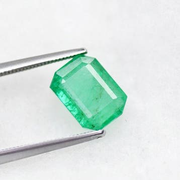1 pcs Groen Smaragd - 3.72 ct - International Gemological