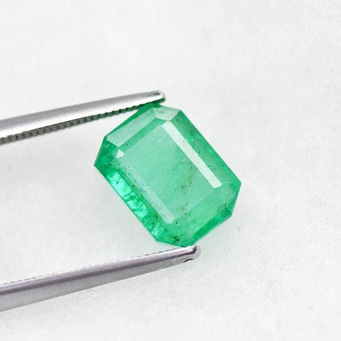 1 pcs Groen Smaragd - 3.72 ct - International Gemological, Bijoux, Sacs & Beauté, Pierres précieuses
