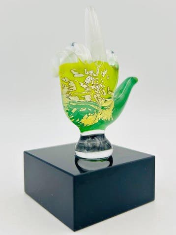 Handmade Murano glass - Sculpture, La Mano - 7 cm - Verre de