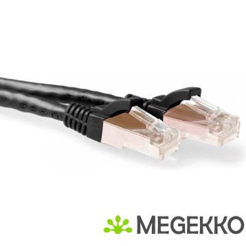 ACT Zwarte 15 meter SFTP CAT6A patchkabel snagless met RJ45, Informatique & Logiciels, Pc & Câble réseau, Verzenden