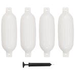 vidaXL Bootstootkussens 4 st 58,5x16,5 cm PVC wit, Watersport en Boten, Verzenden, Nieuw