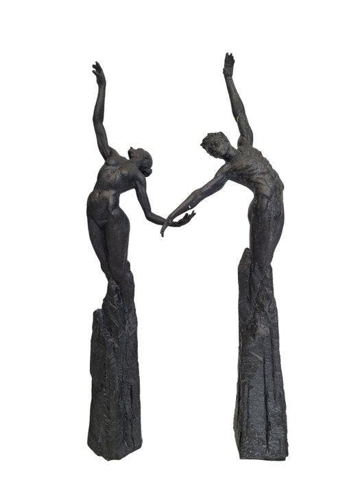 Figurine - Man en vrouw - 53 cm (2) - Résine, Antiquités & Art, Art | Objets design