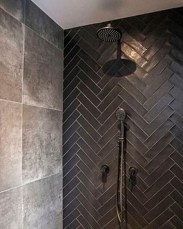 Wandtegel Cifre Block Handvorm Zwart Mat 7,5x30 (Muurtegels), Nieuw, 20 tot 40 cm, 10 m² of meer, Wandtegels