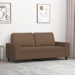 vidaXL Tweezitsbank / zetel 140 cm stof bruin, Huis en Inrichting, Zetels | Zetels, Verzenden, Nieuw