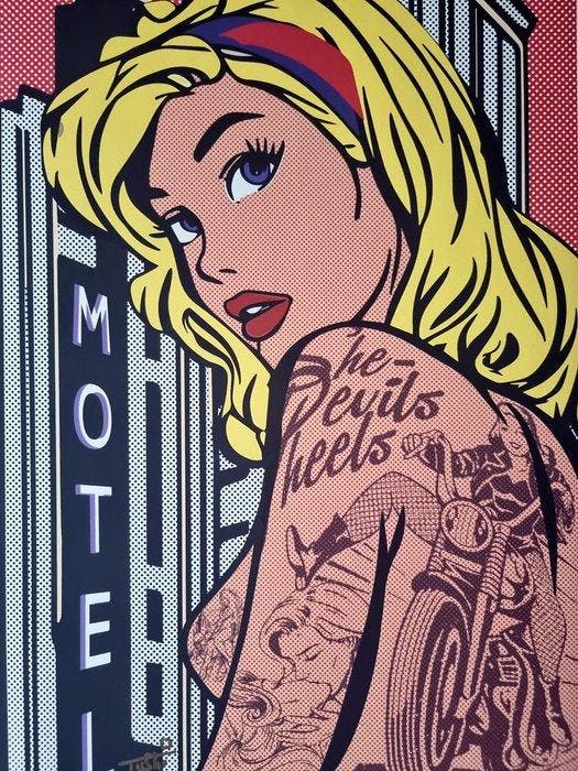 Tushikuni - INKED PIN-UP - Roy Lichtenstein vs Kuni, Antiquités & Art, Art | Objets design