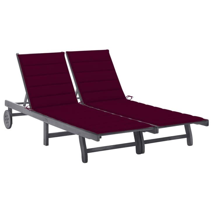 vidaXL Ligbed 2-persoons met kussens massief acaciahout, Tuin en Terras, Ligbedden, Nieuw, Verzenden