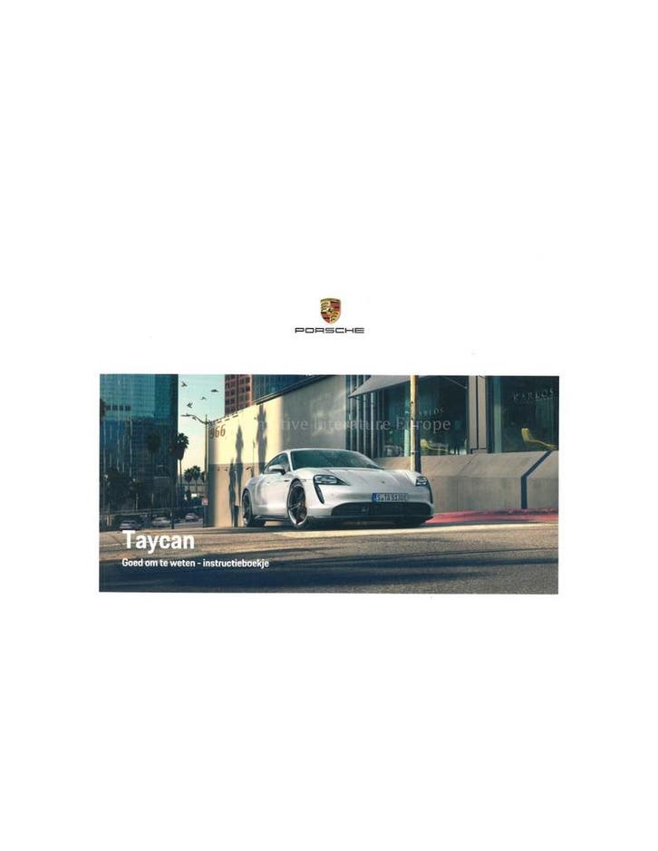 2020 PORSCHE TAYCAN INSTRUCTIEBOEKJE DUITS, Auto diversen, Handleidingen en Instructieboekjes