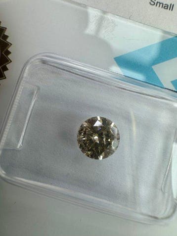 1 pcs Diamant (Couleur naturelle) - 0.71 ct - Rond - Fancy, Nieuw