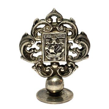 Exquisite Portuguese Solid Silver Wax Seal featuring the
